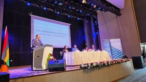 COO, Pradeep Dursun speaks at the Assises du Travail 2025, organized by the Ministry of Labour and Industrial Relations.